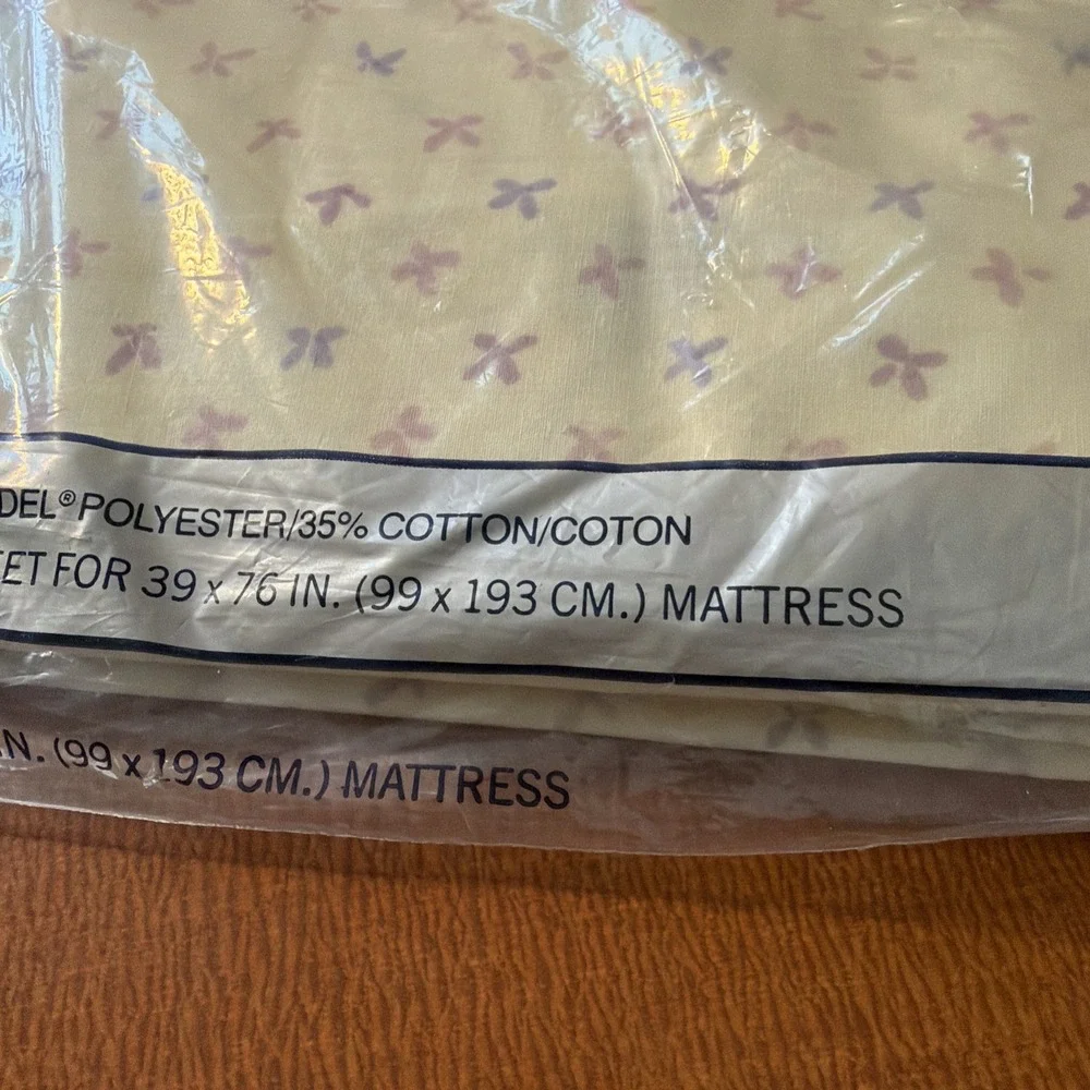 Vtg Bill Blasd Fitted Twin Sheet No Iron Percale 